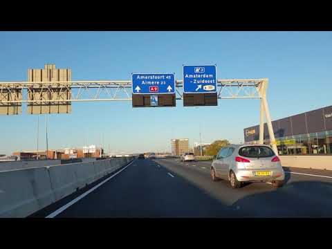Dashcam Beelden Utrecht 》Huizen Via: A2》A9》en A1.