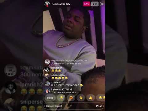 Rico Recklezz Freestyles In Studio w/ Glahh Father