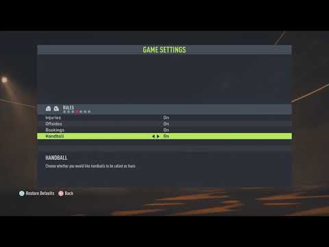 How To Turn On Handballs In Fifa 22!
