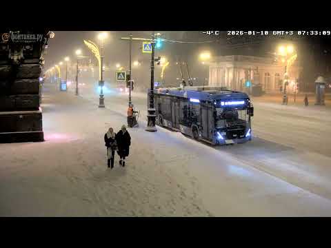 2026jan10 Санкт-Петербург заваливает снегом циклон "Фрэнсис". Невский проспект Аничков дворец