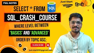 SQL Crash Course: From Basics to Advanced Topics (Hindi)