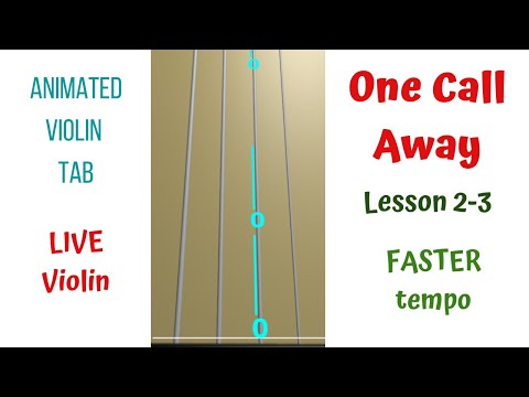 ONE CALL AWAY 📞Charlie Puth — Lesson 2–3 | LIVE Violin Tutorial & Animated Violin TAB | FASTER tempo