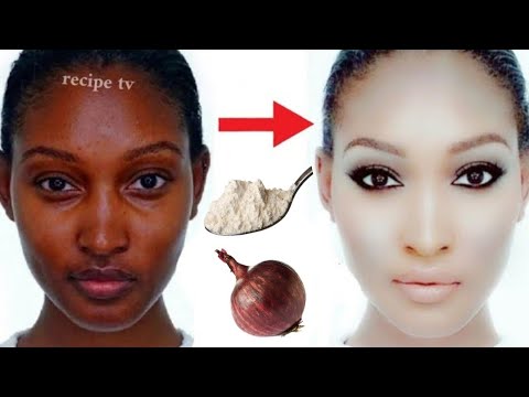 Mix onions with cornstarch to get glowing as the moon and clear skin like glass.