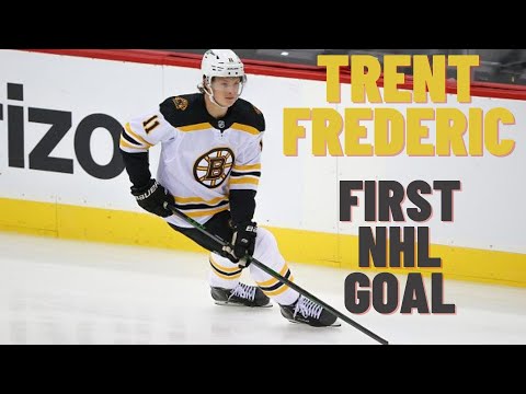 Trent Frederic #11 (Boston Bruins) first  NHL goal Feb 21, 2021