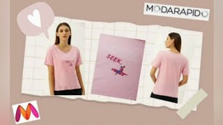 #Myntra #Modarepido #ModarepidoTshirt  ||Moda Rapido Women Pink Printed Round Neck T-shirt||
