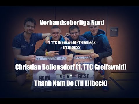 VOL 2022/23: Christian Bollensdorf (1. TTC Greifswald) - Thanh Nam Do (TH Eilbeck)