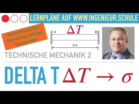 Delta T Spannung infolge Temperatur – Technische Mechanik 2 – Elastostatik