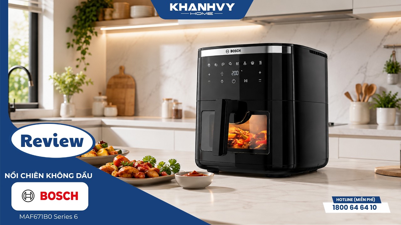 Nồi chiên không dầu Bosch MAF671B0 Series 6 7.2 lít