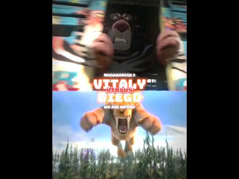 Vitaly vs Diego #shorts #madagascar3 #iceage #dreamworks #bluesky #vsedit