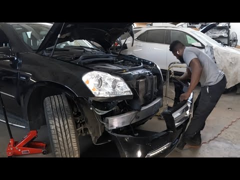DIY 2012 Benz GL-350 how to take the front bumper off