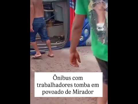 Um acidente envolvendo um ônibus foi registrado nesta segunda feira no povoado Ibipira, em Mirador