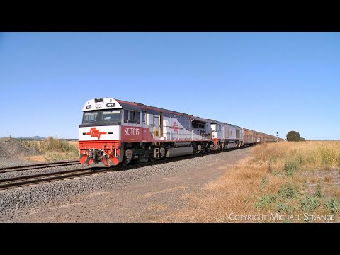 1MA9 SCT Mixed Freight Train Approaches Gheringhap (8/1/2023) - PoathTV Australian Railways