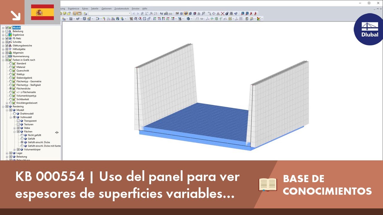 KB 000554 | Uso del panel para ver espesores de superficies variables en RFEM 5