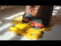 Beautiful Feet Asmr Trampline Crushing Feet
