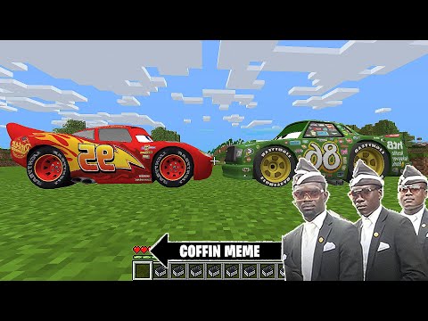 Lightning McQueen vs Chick Hicks in Minecraft
