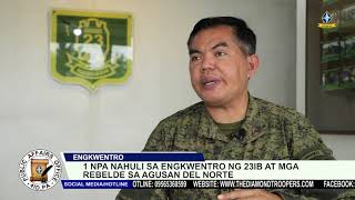 NPA nahuli sa engkwentro ng 23IB at mga rebelde sa Agusan del Norte