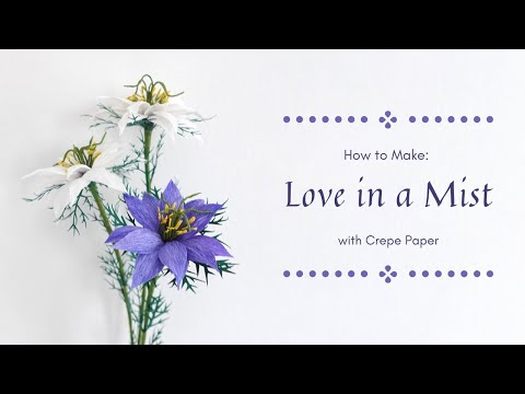 LEARN TO MAKE LOVE-IN-A-MIST FLOWER with Crepe Paper