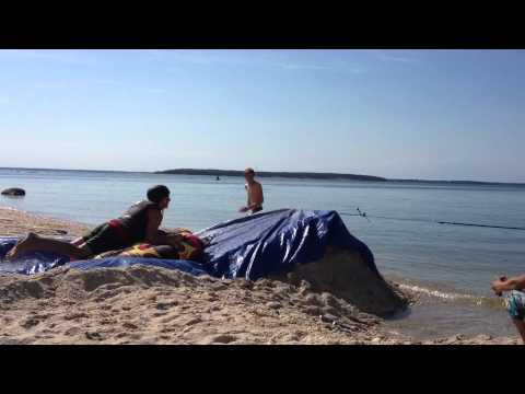 Human Sling Shot Slip and Slide