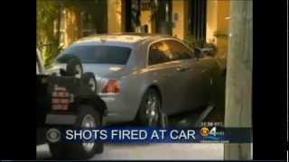 Live footage of Rick Ross car getting shoot at by GD&#39;s with a ak 47 in ft lauderdale last night