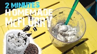 How to make McDonald's Oreo McFlurry! Easy 2 minutes homemade oreo cookies ice cream recipe!
