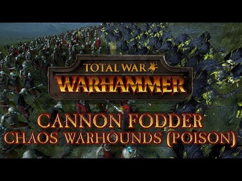 Total War: Warhammer - Cannon Fodder: Zombie Horde vs Chaos Warhounds (Poison)!
