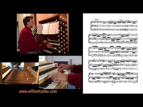 J.S. Bach - Trio Sonata in  E-flat major BWV 525, second movement with score