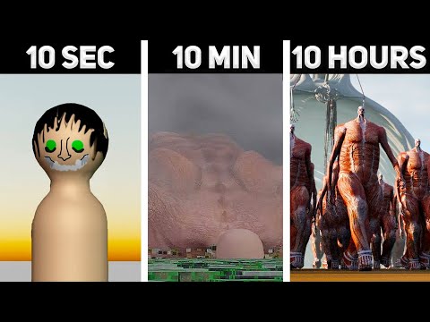 ALL TITANS in Animation: 10 Hours, 10 Minutes, 10 SECONDS!