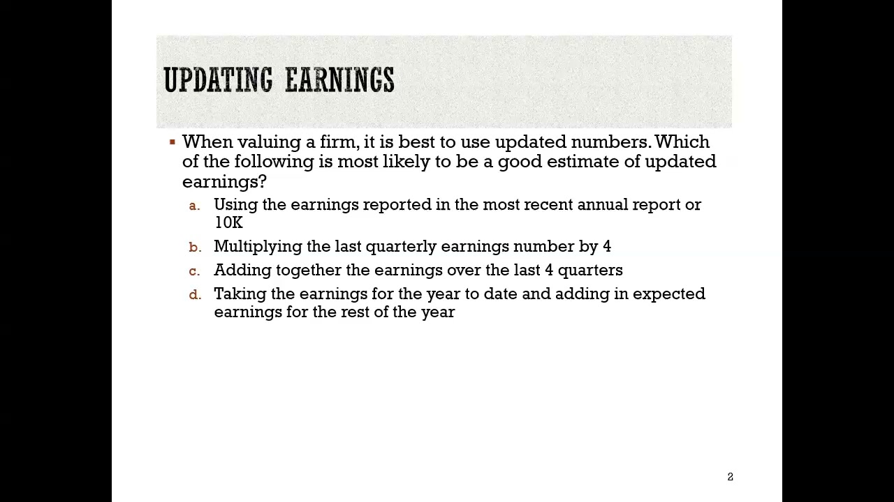 Session 7: Measuring Relative Risk - Betas and Alternatives