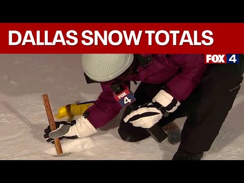 Texas winter storm: Downtown Dallas conditions at 6:40 a.m.