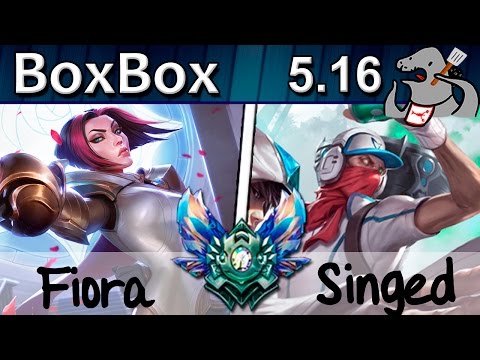 BoxBox - Fiora vs Singed - Top - Diamond S5 | 302