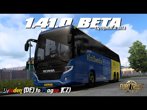 Euro Truck Simulator 2 1.41 Beta | Dresden to Prague | Scania Touring HD K410EB6x2*4 | #12