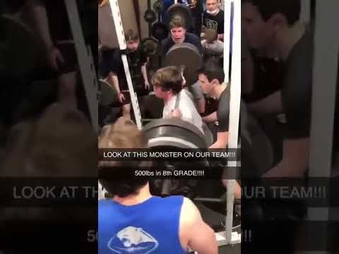 8th grader Timmy Sellers with the 500-pound back squat. 👽 #shorts