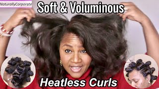 SPONGE ROLLERS | Stretched natural hair | Fine hair