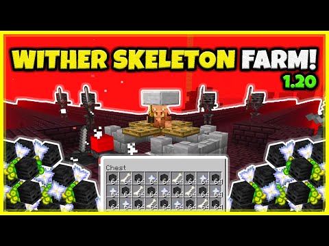 BEST WITHER SKELETON FARM EVER!! (NO SPAWN PROOFING) 60 SKULLS/H! In Minecraft Bedrock 1.20