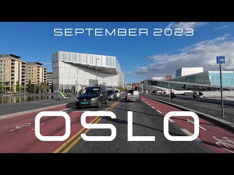 Oslo, Norway 4k. Car Tour 2023