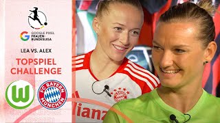 Die TOPSPIEL Challenge | Lea Schüller 🆚 Alex Popp | Google Pixel Frauen-Bundesliga