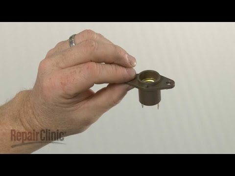 Whirlpool Microwave Light Socket, Bottom Panel Part # W10210871