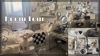 【ROOM TOUR】韓国インテリア多め🤍6畳ルームツアー🤍犬とうさぎと暮らす部屋🐻‍❄️🐰【6畳】