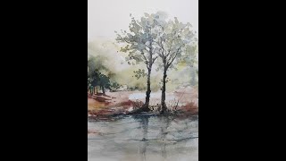Paint This Beautiful Landscape in Watercolor - Easy Method