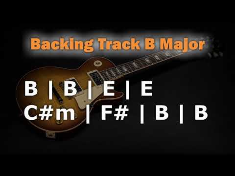 Slow Rock Backing Track B Major | 90 BPM | Guitar Backing Track