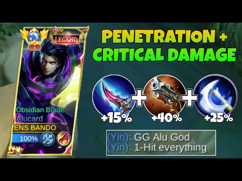 ALUCARD NEW BEST PENETRATION & CRITICAL BUILD!! | Insane Damage🔥 (Please Try)