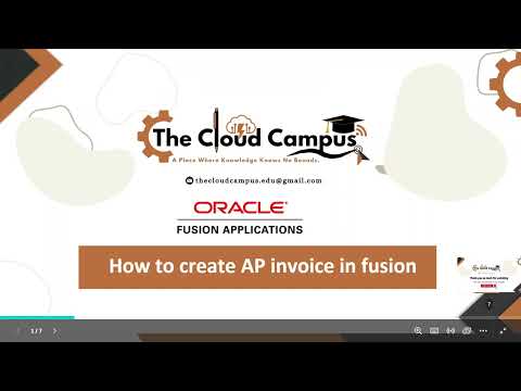 How to Create an AP Invoice in Oracle Fusion