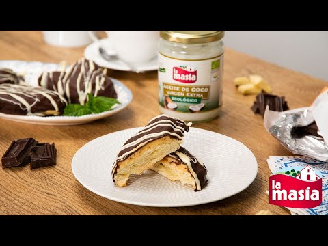 Palmeras de chocolate y crema