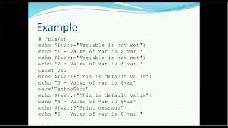 Download the video "30. Unix Tutorial - Variable Substitution"