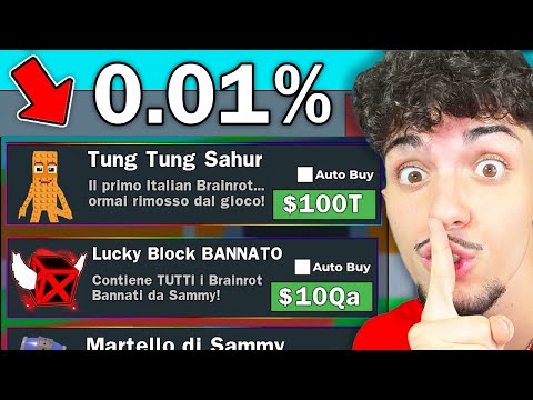RICOMINCIO DA 0$ MA POSSO COMPRARE OGGETTI BANNATI RARITÀ 0.01% su STEAL A BRAINROT!