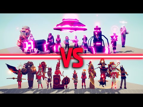 MEGA EGYPT TEAM vs MEGA NEON TEAM | TABS - Totally Accurate Battle Simulator