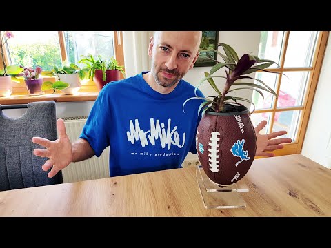 Einen Football Blumentopf selber basteln / bauen