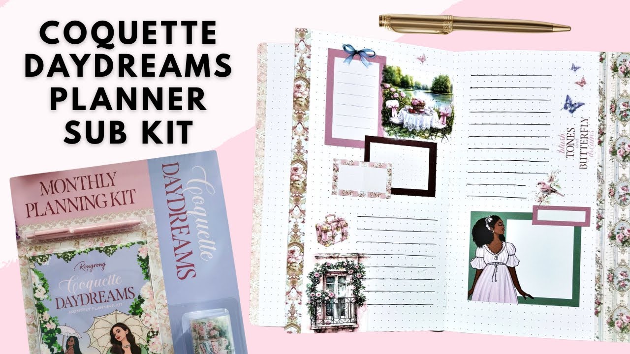 PLAN WITH ME & FLIP THROUGH |  BULLET JOURNAL SPREAD WITH @rongrongdevoeillustration SUBSCRIPTION