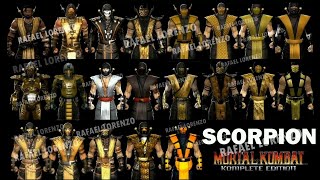 Mortal Kombat ALL SCORPION MK Costume Skin PC Mod MK9 Komplete Edition MKKE HD