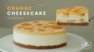 노오븐!🍊 오렌지 치즈케이크 만들기 : No-Bake Orange Cheesecake Recipe - Cooking tree 쿠킹트리*Cooking ASMR